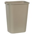 Rubbermaid Commercial 1025 gal Rectangular Trash Can, Beige, Open Top, Plastic FG295700BEIG